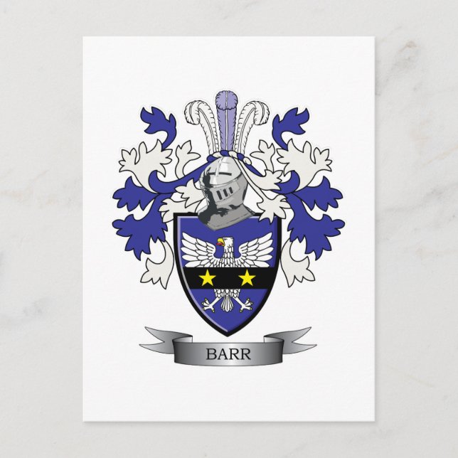 Barr Family Crest Jackar av Arm Vykort (Framsida)