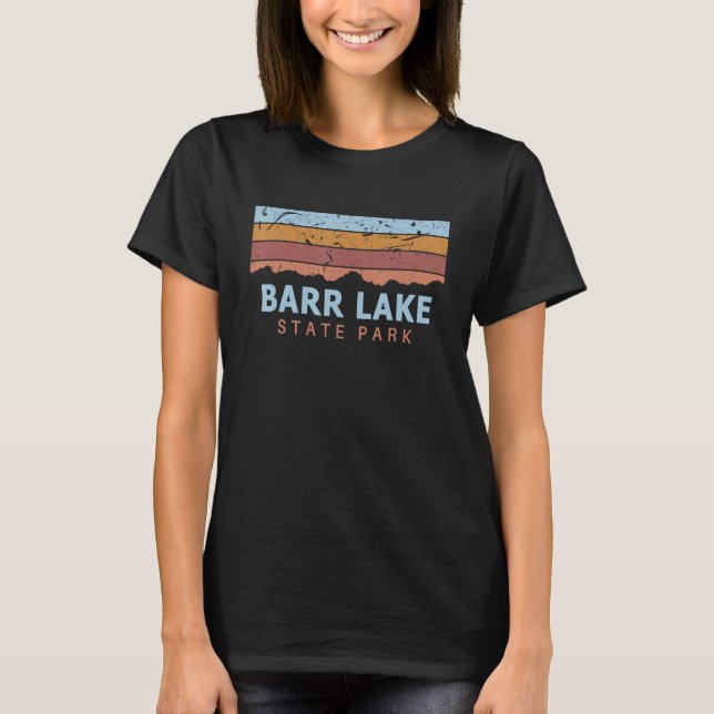 Barr Lake State Park Colorado Retro Cool T Shirt (Framsida)