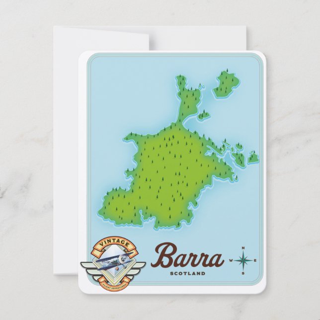 Barra Skottland karta (Framsida)