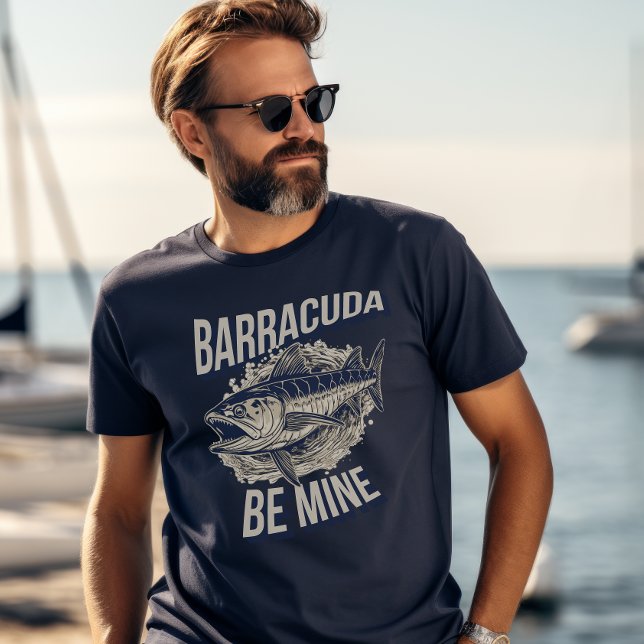 Barracuda be min ynka djuphavsfiske t shirt (Skapare uppladdad)