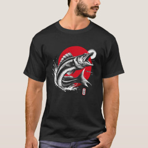 Barracuda. Coola Sumi-e Animal Sunset T Shirt