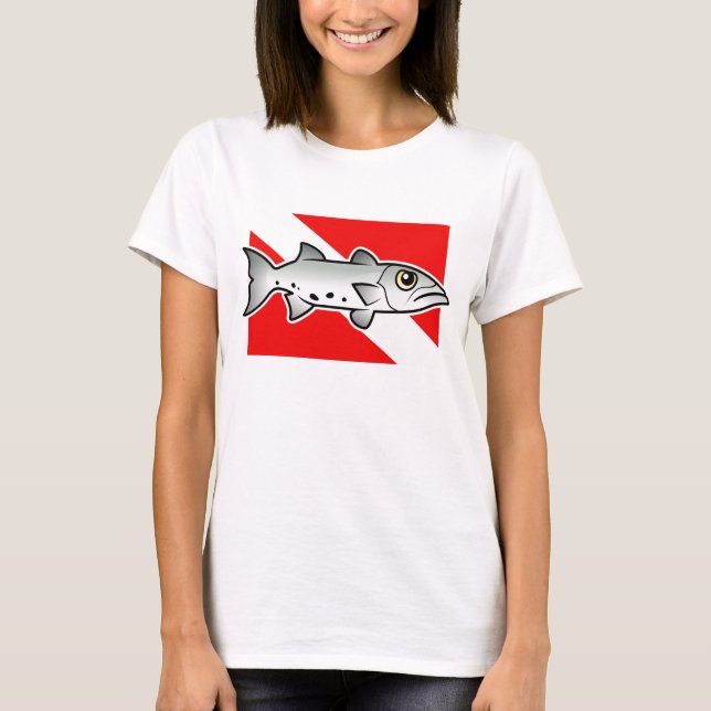 Barracuda Dive Flagga T-shirt (Framsida)