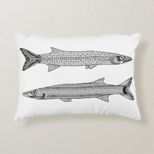 Barracuda Fish Vuxen Coloring Pillow Prydnadskudde