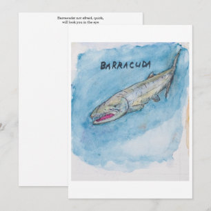 Barracuda välkomstkort inbjudningar
