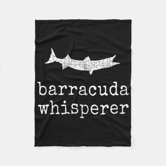 Barracuda Viskare Rolig Barracuda Fiske  Fleecefilt (Framsidan)