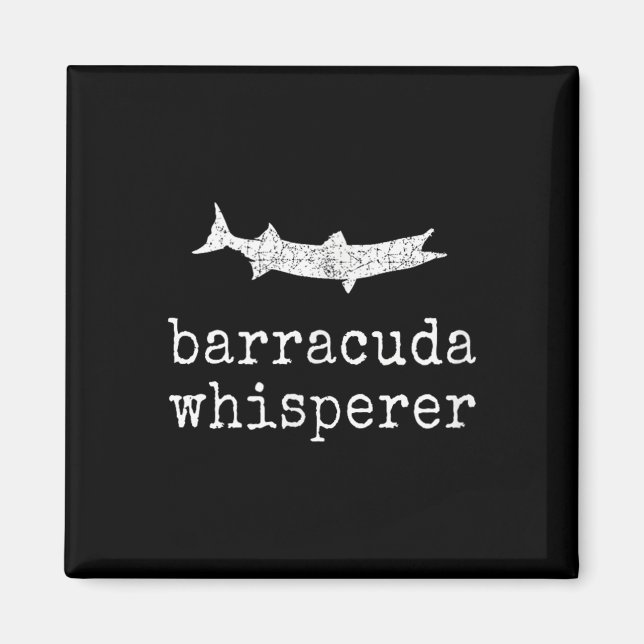 Barracuda Viskare Rolig Barracuda Fiske  Magnet (Framsidan)