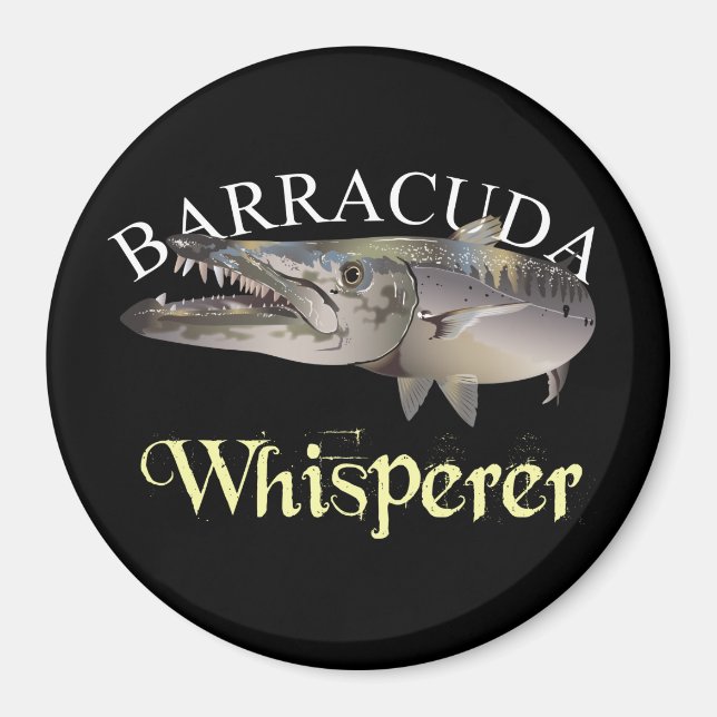 Barracuda Whisperer Mörk Färgad Magnet (Framsidan)
