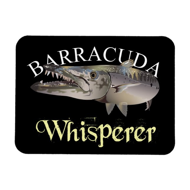 Barracuda Whisperer Mörk Färgad Magnet (Horisontell)