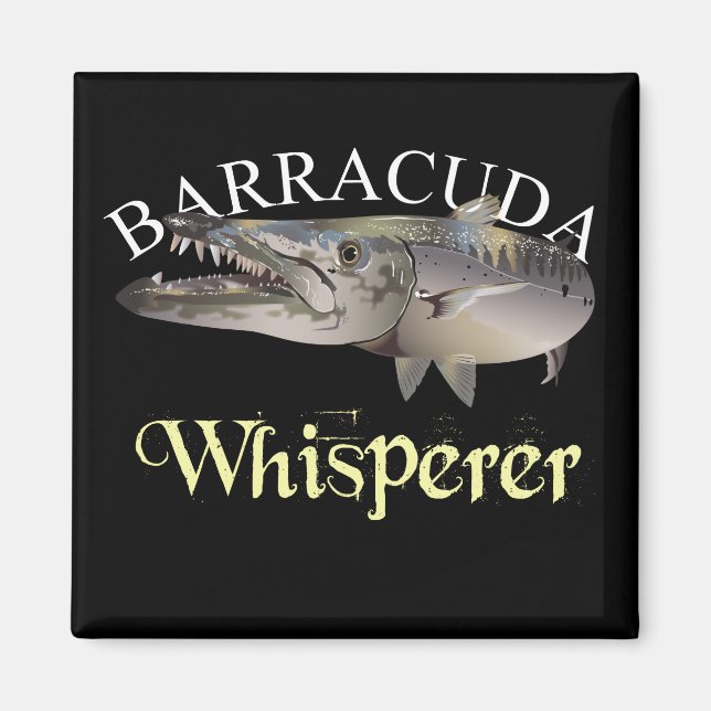 Barracuda Whisperer Mörk Färgad Magnet (Framsidan)