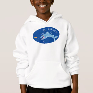 Barracudafisk hungrig fiske tecknad illustration t shirt