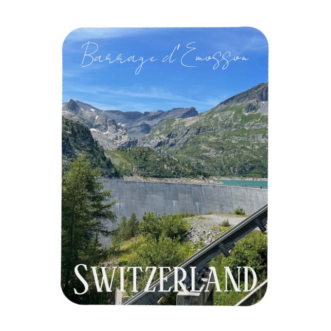 barrage d'Emosson, Schweiz, damm, berg Magnet (Vertikal)