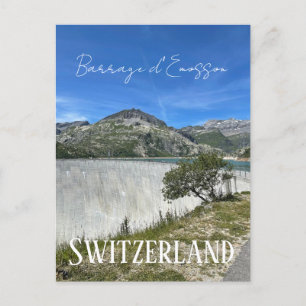 barrage d'Emosson, Schweiz, damm, berg Vykort