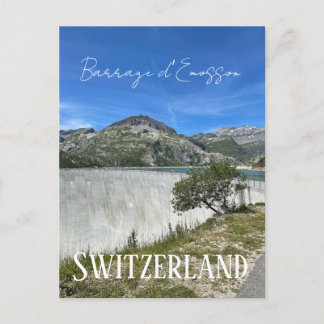 barrage d'Emosson, Schweiz, damm, berg Vykort