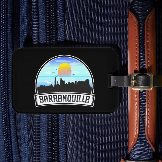 Barranquilla Colombia Skyline Panorama View Bagagebricka (Framsida Insitu 4)