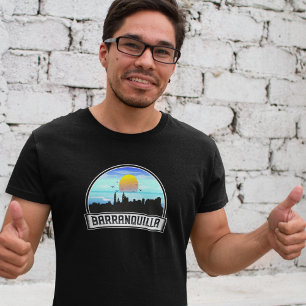 Barranquilla Colombia Skyline Panorama View T Shirt