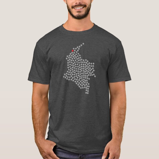 Barranquilla röda Colombia pricker Tee (Framsida)