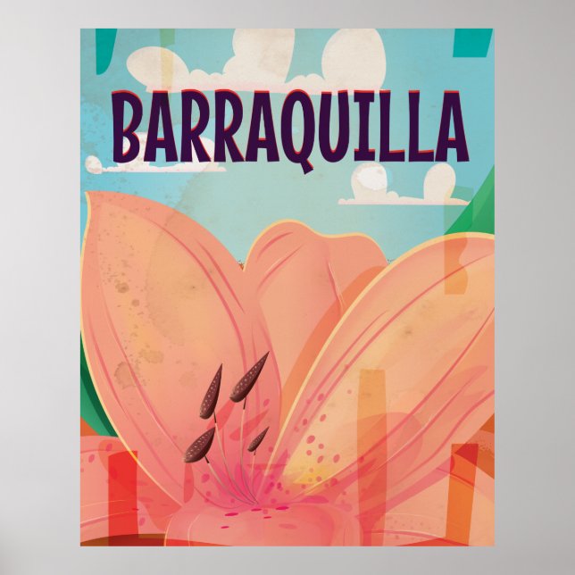 Barraquilla Colombia Vintage resor Poster (Framsidan)