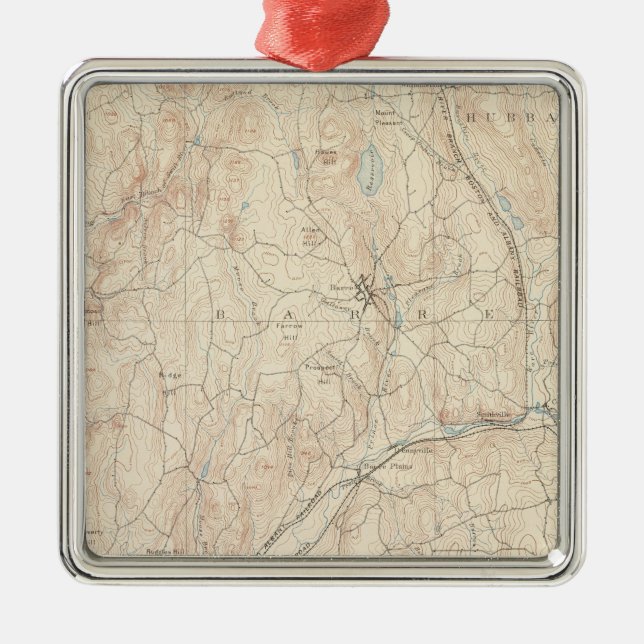 Barre, Massachusetts Julgransprydnad Metall (Framsidan)