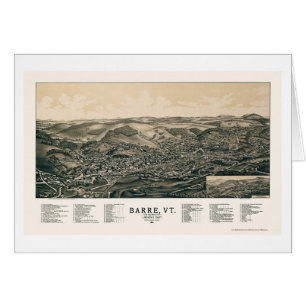Barre panorama- karta för VT - 1891 Hälsningskort