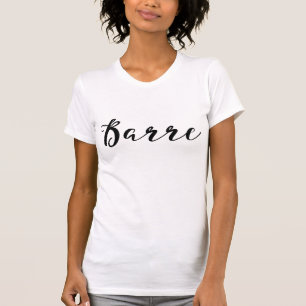 BARRE Trendig Svart Skript Kalligrafi Modern Chic Tee Shirt