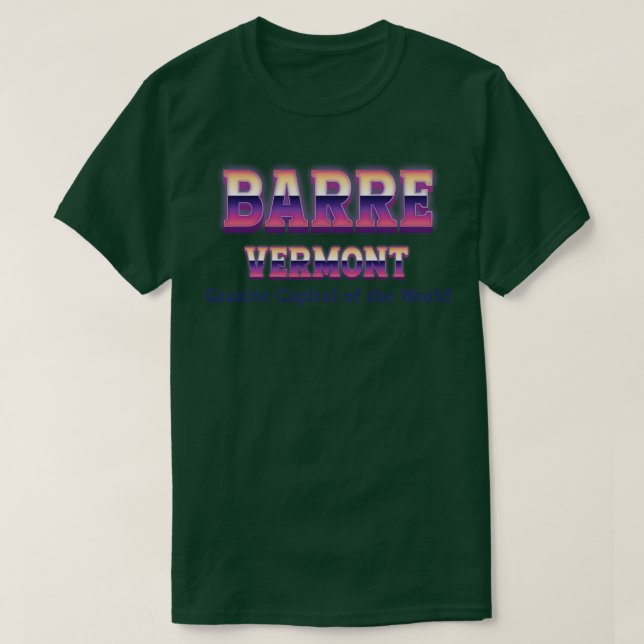 Barre Vermont T Shirt (Design framsida)