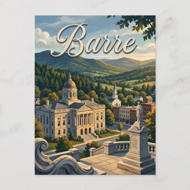 Barre, Vermont Vykort (Framsida)