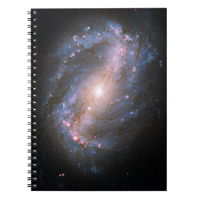 Barred Spiral Galaxy Anteckningsbok Med Spiral (Framsidan)