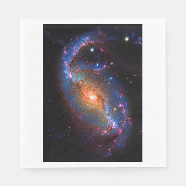 Barred Spiral Galaxy Astronomy Bild NGC 1672 Pappersservett (Framsidan)