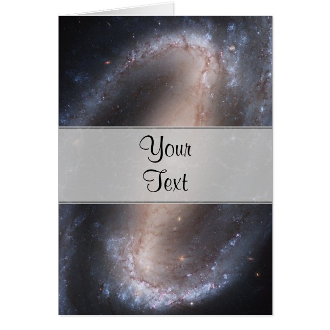 Barred Spiral Galaxy Hälsningskort (Framsidan)