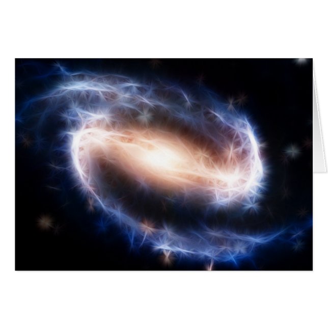 Barred Spiral Galaxy Hälsningskort (Framsidan Horizontal)