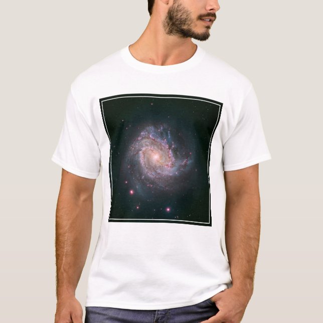 Barred Spiral Galaxy Messier 83.2 T Shirt (Framsida)