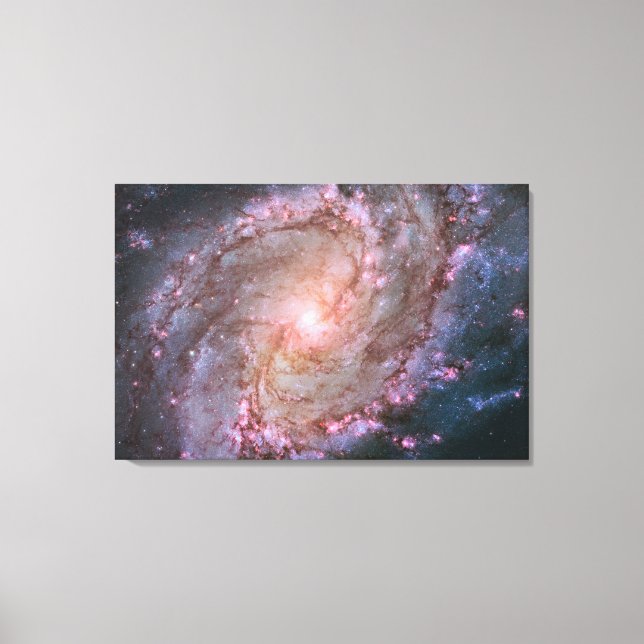 Barred Spiral Galaxy Messier 83. Canvastryck (Framsida)
