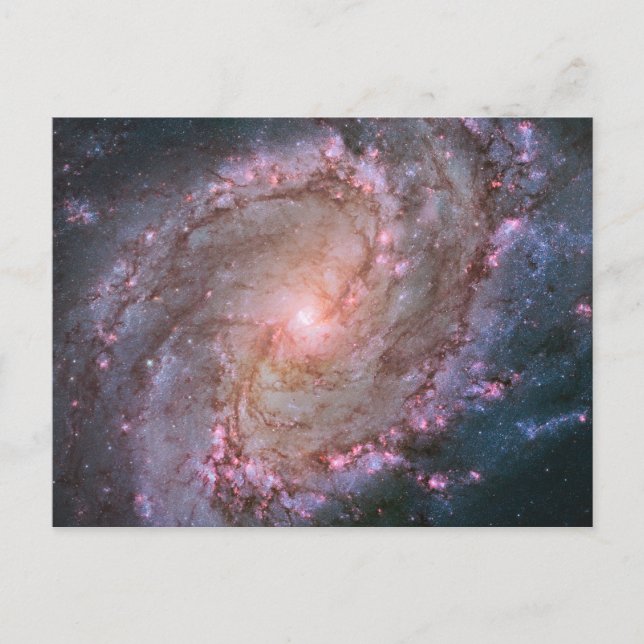 Barred Spiral Galaxy Messier 83. Vykort (Framsida)