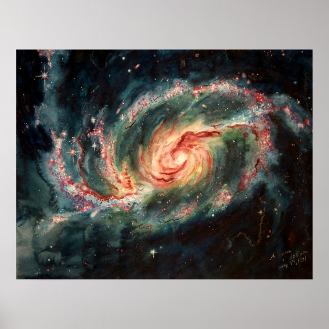 Barred Spiral Galaxy Poster (Framsidan)
