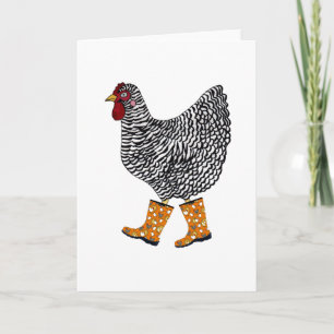 Barred Sten Chicken-hälsningskort Kort