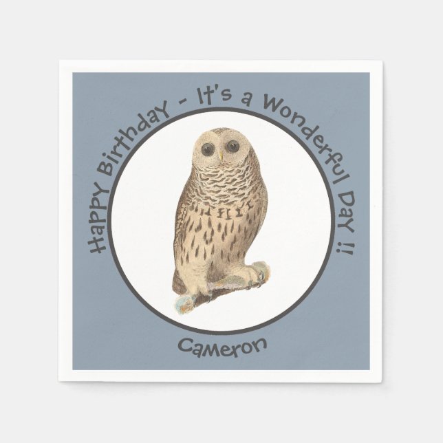 Barred Uggla - Evenemang vid födelsedag eller andr Pappersservett (Framsidan)