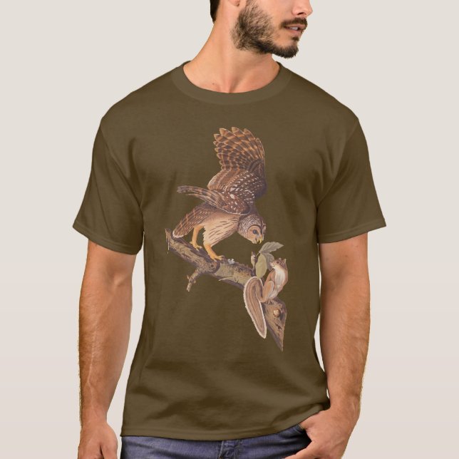 Barred Uggla och ekorre T-shirt (Framsida)