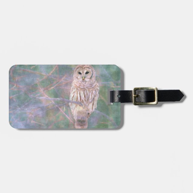 Barred Uggla Pastel Digital Oiltavel Bagagebricka (Horisontell Framsida)