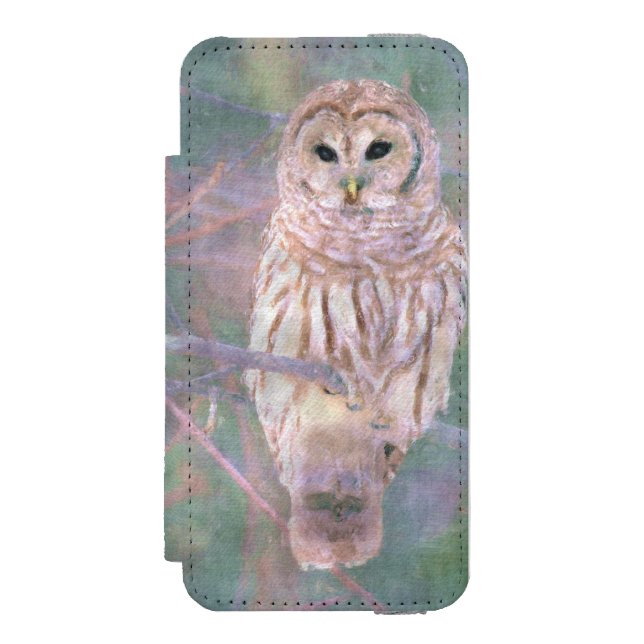 Barred Uggla Pastel Digital Oiltavel Incipio iPhone Wallet Skal (Folio Framsidan)