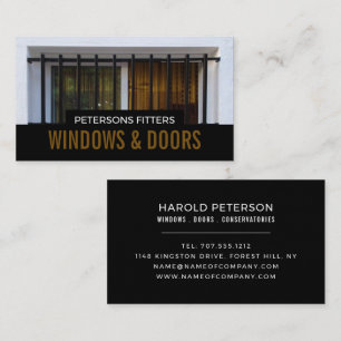 Barred Window, Window & Door Fitter Company Visitkort