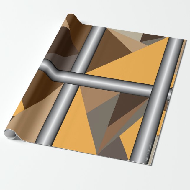 Barred Wrapping Papper Presentpapper (Utrullad)