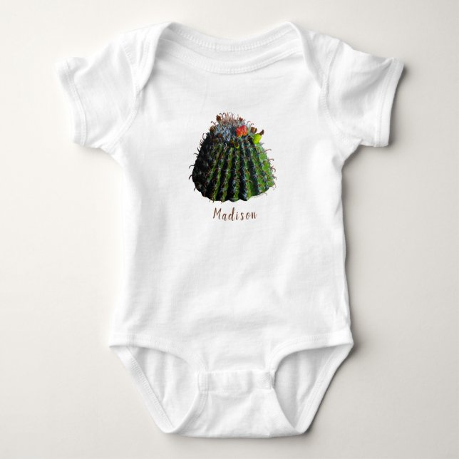 Barrel Cactus Baby Bodydräkt T Shirt (Framsida)