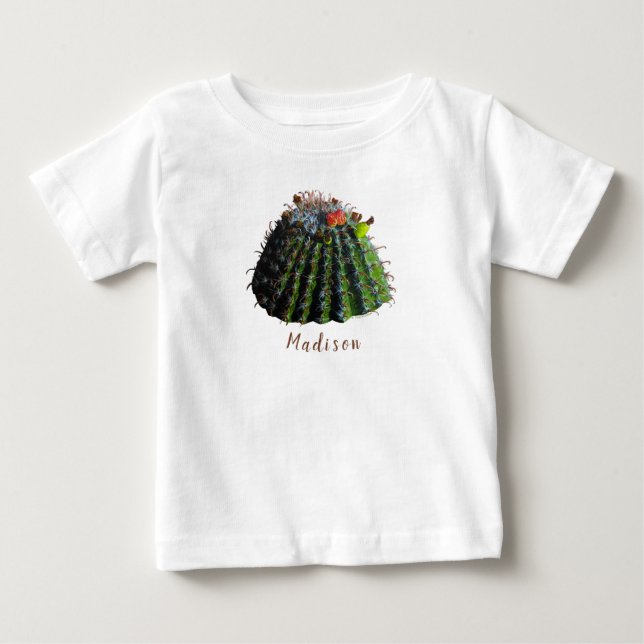 Barrel Cactus Baby T-Shirt (Framsida)