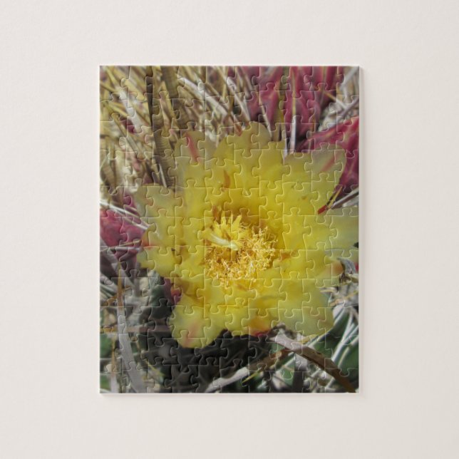 Barrel Cactus Fishkrok Gult Pussel (Vertikal)
