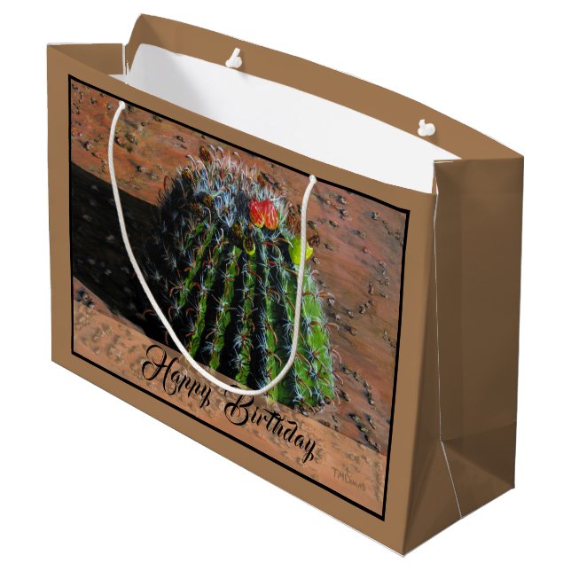 Barrel Cactus Large Gift Bag (Baksidan Vinklad)