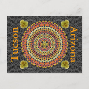Barrel Cactus Mandala 2 som vykort