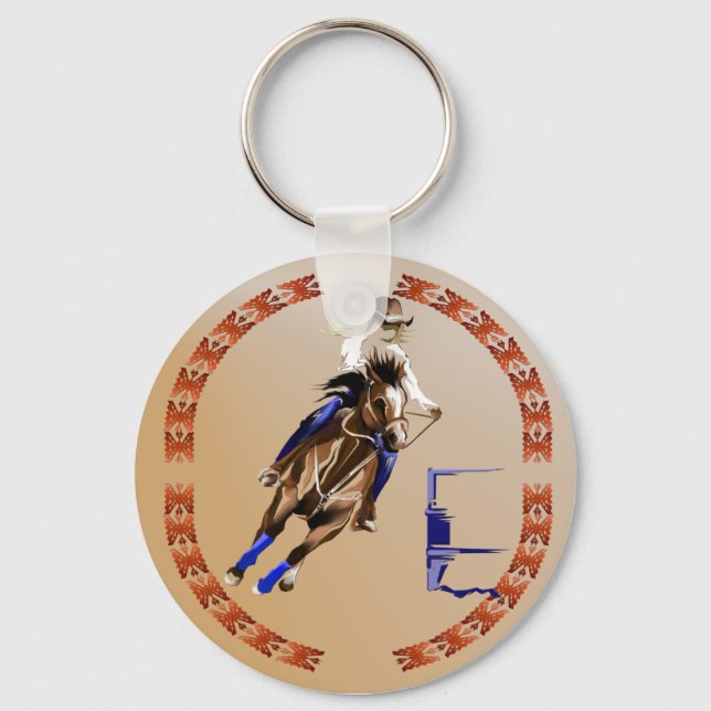 Barrel Horse-Keychain Nyckelring (Framsida)