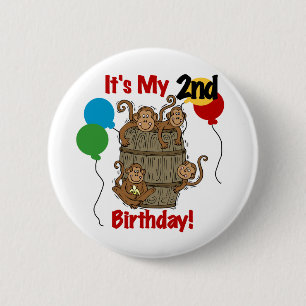 Barrel of Monkey 2nd Birthday Tshirts and Gifts Knapp