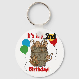 Barrel of Monkey 2nd Birthday Tshirts and Gifts Nyckelring