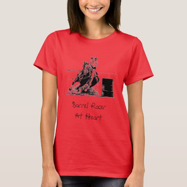 Barrel Racer at Heart T-shirt (Framsida)